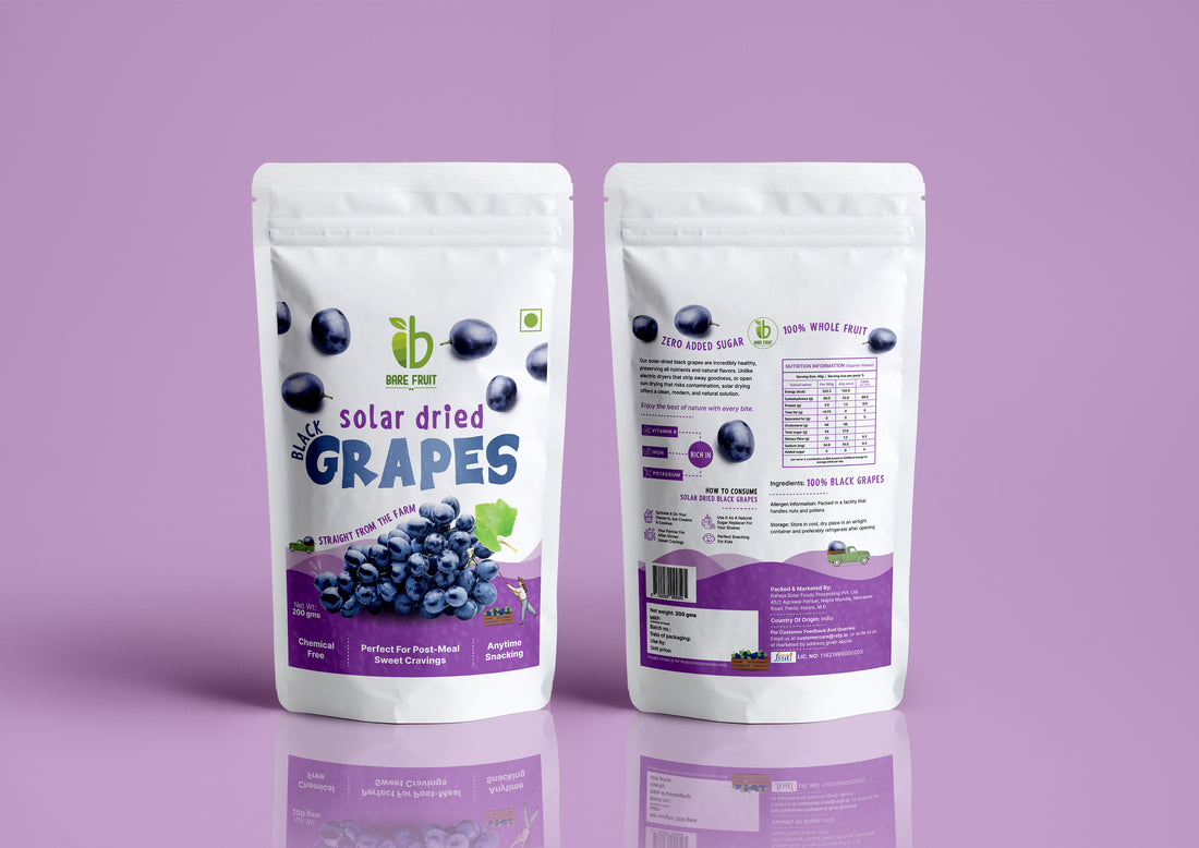 Bare Fruit Solar Dried Black Grapes