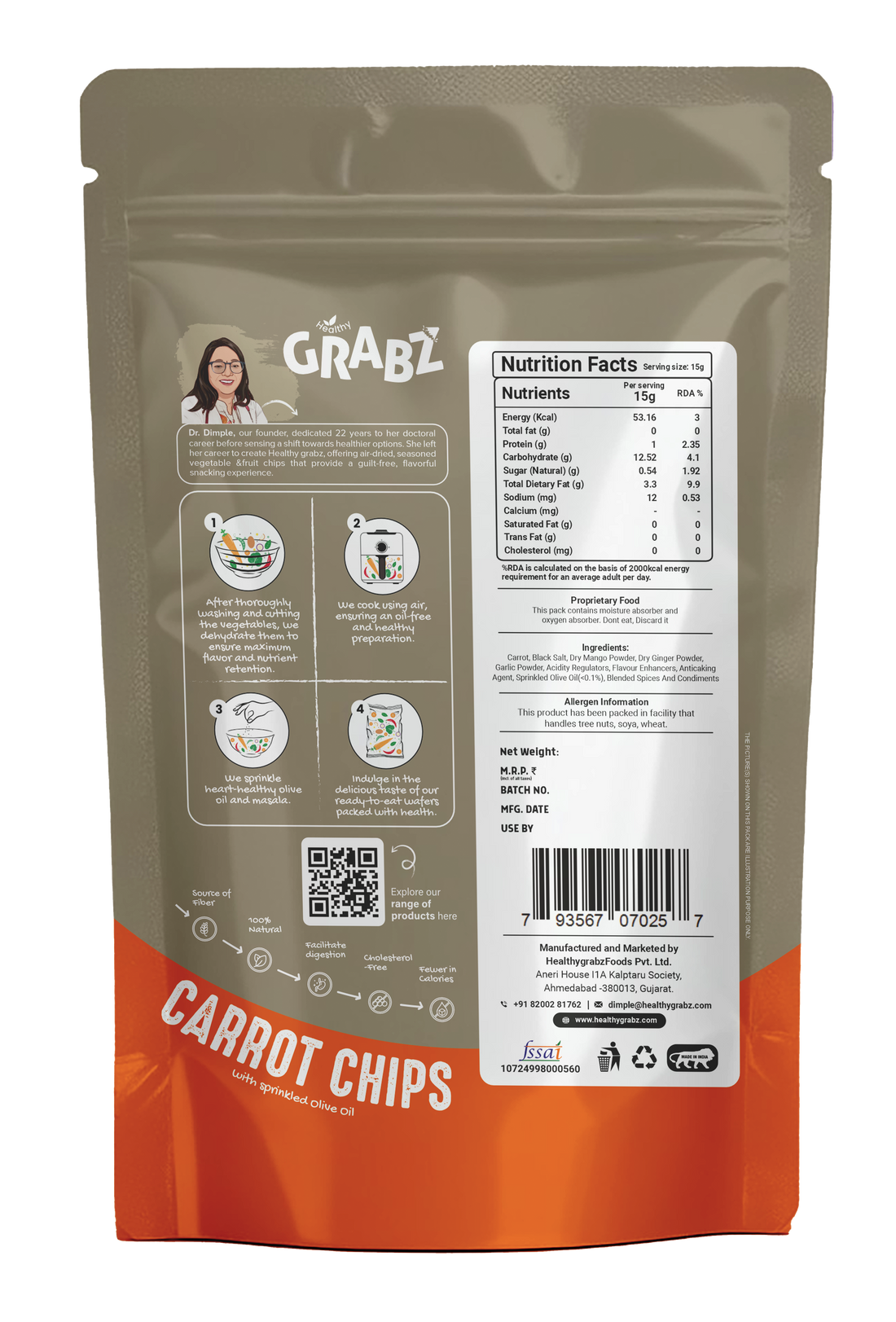 Healthy Grabz Carrot Chips
