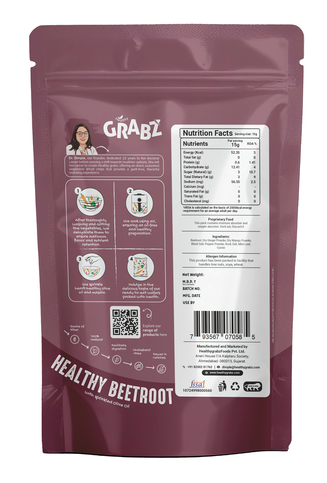 Healthy Grabz Beetroot Chips