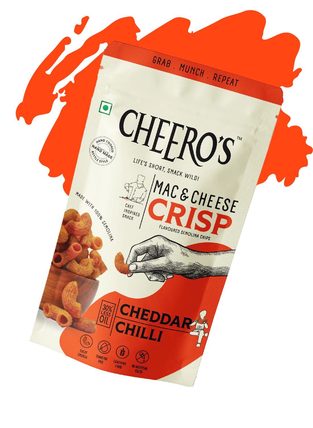 Cheero's Mac and Cheese Crisp Cheddar Chilli Chips